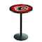 Holland Bar Stool Co 36" Blk Wrinkle Calgary Flames Pub Table L214B3628CalFla - alternate 1